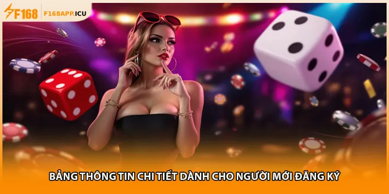 Bảng thông tin chi tiết dành cho người mới đăng ký