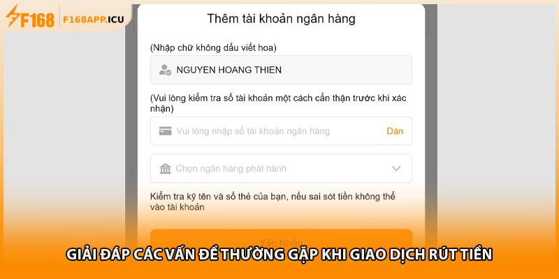 Rút Tiền F168 | Quy Trình Giao Dịch An Toàn Nhất 2026 3 Giải đáp các vấn đề thường gặp khi giao dịch rút tiền