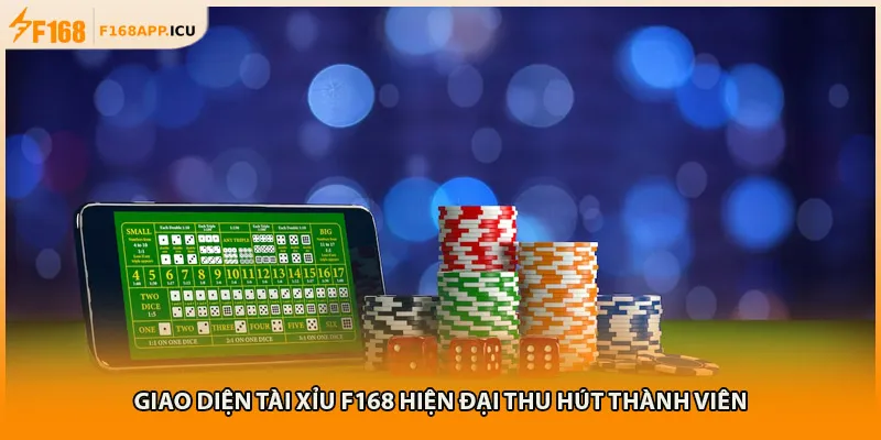 Giao diện tài xỉu F168 hiện đại thu hút thành viên